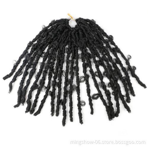 Braiding hair Butterfly Locs 14inch18inch 24inch omber Faux Locs Crochet Pre looped Natural Handmade Butterfly Locs Crochet Hair